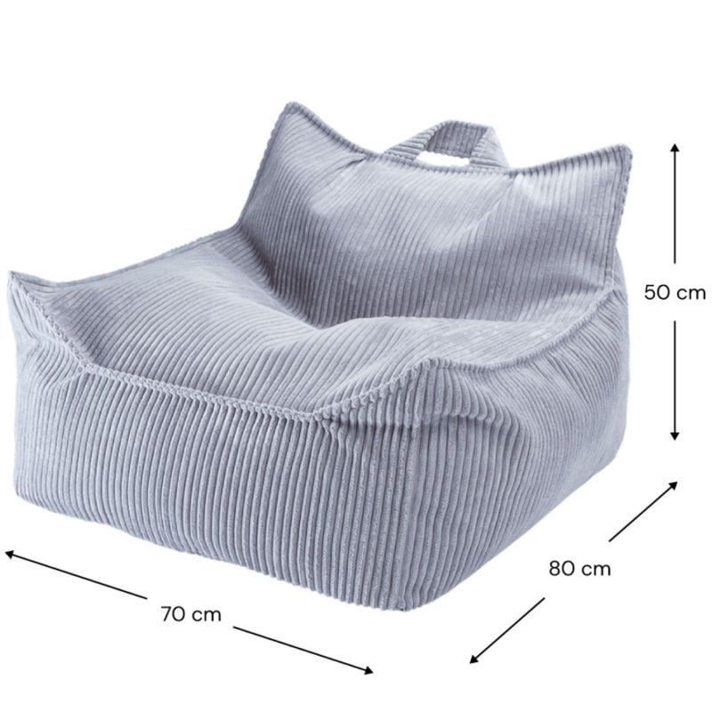 Fauteuil pouf Blueberry velours côtelé Wigiwama Produit 5