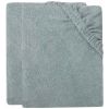 Lot de 2 housses de matelas à langer en éponge Sea Green (75 x 85 cm) Jollein Produit 1