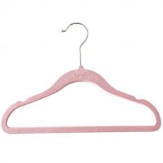 Lot de 10 cintres en velours rose clair