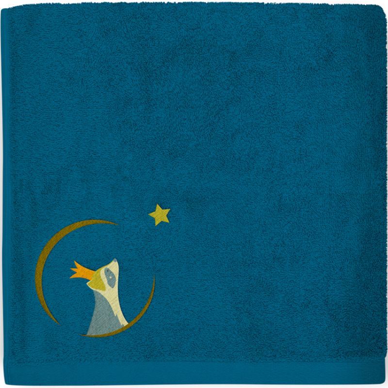 Serviette de bain raton laveur pétrole personnalisable (70 x 140 cm) L'oiseau bateau