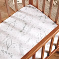 Drap housse en coton bio Yukari Tilleul (70 x 140 cm)