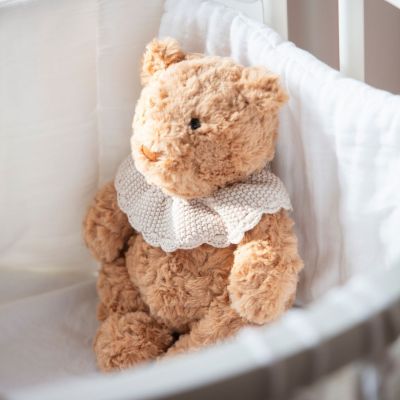 Ours en peluche tricot beige (29 cm)