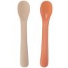 Lot de 2 cuillères en silicone Terre de sienne-Sable Trois Kilos Sept Produit 1