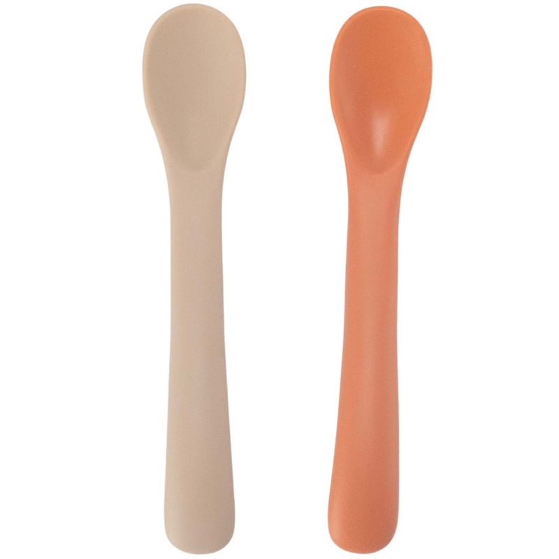 Lot de 2 cuillères en silicone Terre de sienne-Sable Trois Kilos Sept Produit 1