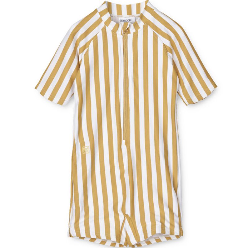Combinaison maillot de bain rayé Max Yellow mellow white (6-9 mois) Liewood