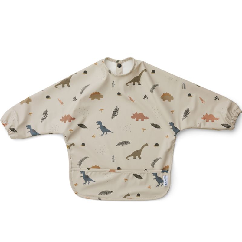 Bavoir à manches Merle Dino dark sandy mix Liewood