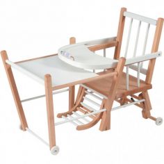 Chaise haute transformable Marcel hybride blanc