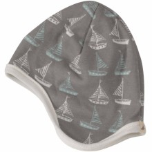 Bonnet de naissance réversible Boat Grey (0-5 mois)  par Pigeon