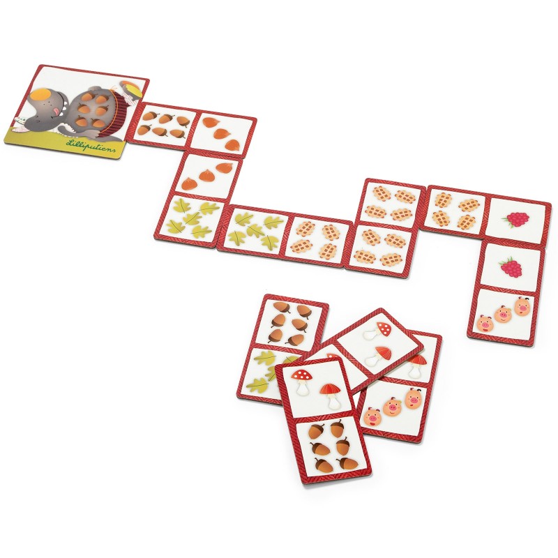 Jeu 2 Domino Nicolas le loup Lilliputiens