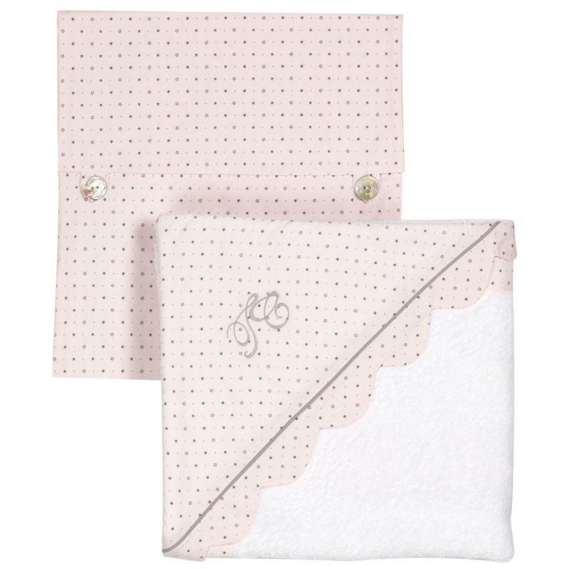 Cape de bain rose Pluie d'étoile (80cm) Tartine et Chocolat