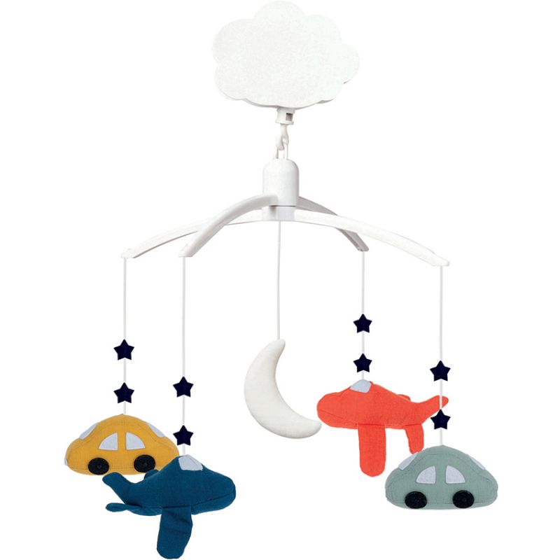 Mobile musical voitures et avions en coton bio Trousselier