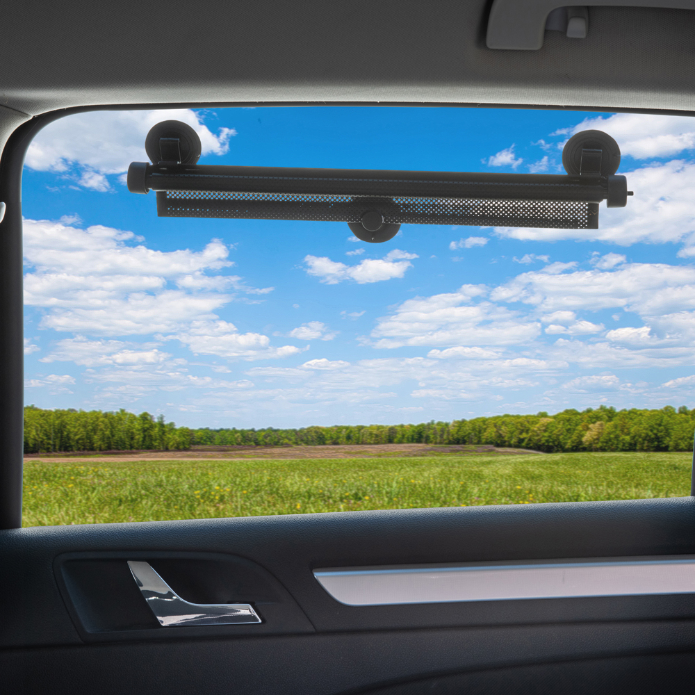 Pare-Soleil Enrouleur Pour Voiture - Lot De 2 Stores 40x45 Cm - Ventouses & Adhésif - Protection UV & Chaleur - 2