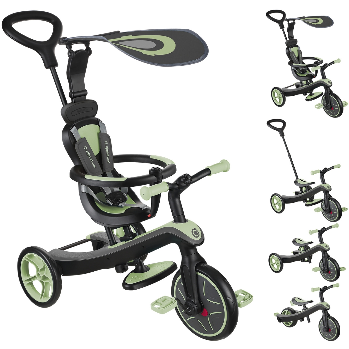 Globber Tricycle Bebe Ans Tricycle Trike Explorer En Vert Sauge