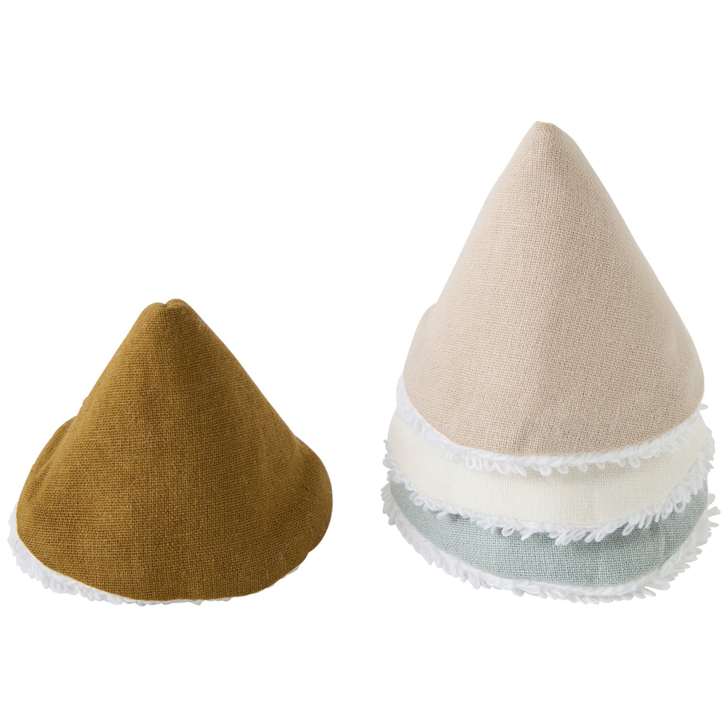 Lot de 4 cônes pare pipi en popeline nature - BB & Co