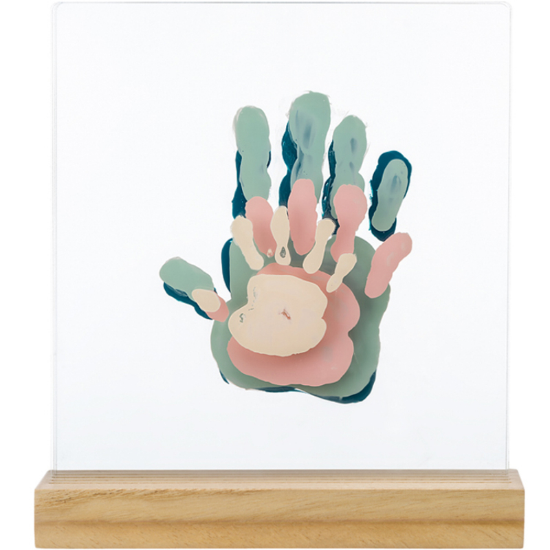 My Family Prints Kit Empreintes, Kit D'empreintes de Mains Familiales avec  4 Plaques en Plexiglas, 6 Couleurs de Peinture, Pinceau, Gomme, Kit Empreintes  pour Toute La Famille pour Activité DIY : 