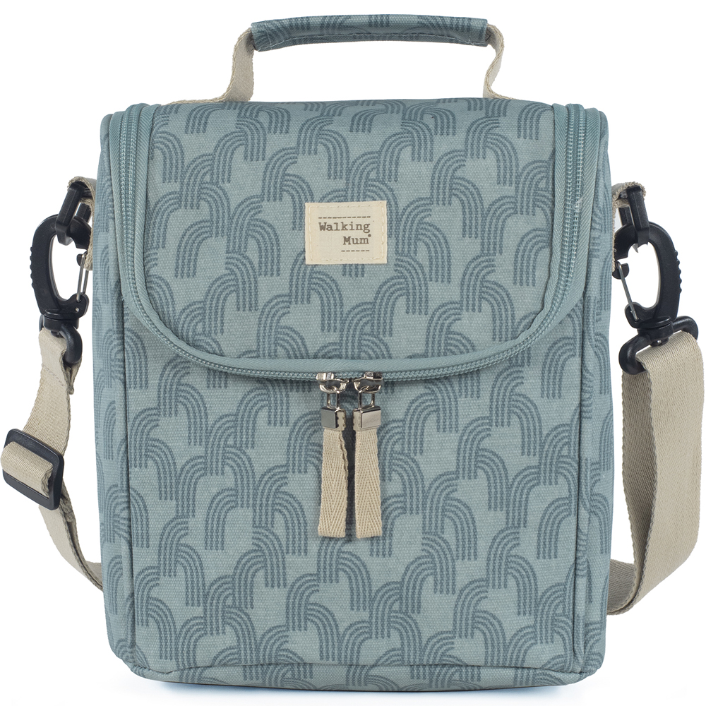 Sac Isotherme Biberon Bébé 2 Pièces – Sacoche Isotherme Poussette Avec Sangle, Noir & Orange – Garde Le Lait Chaud/Froid