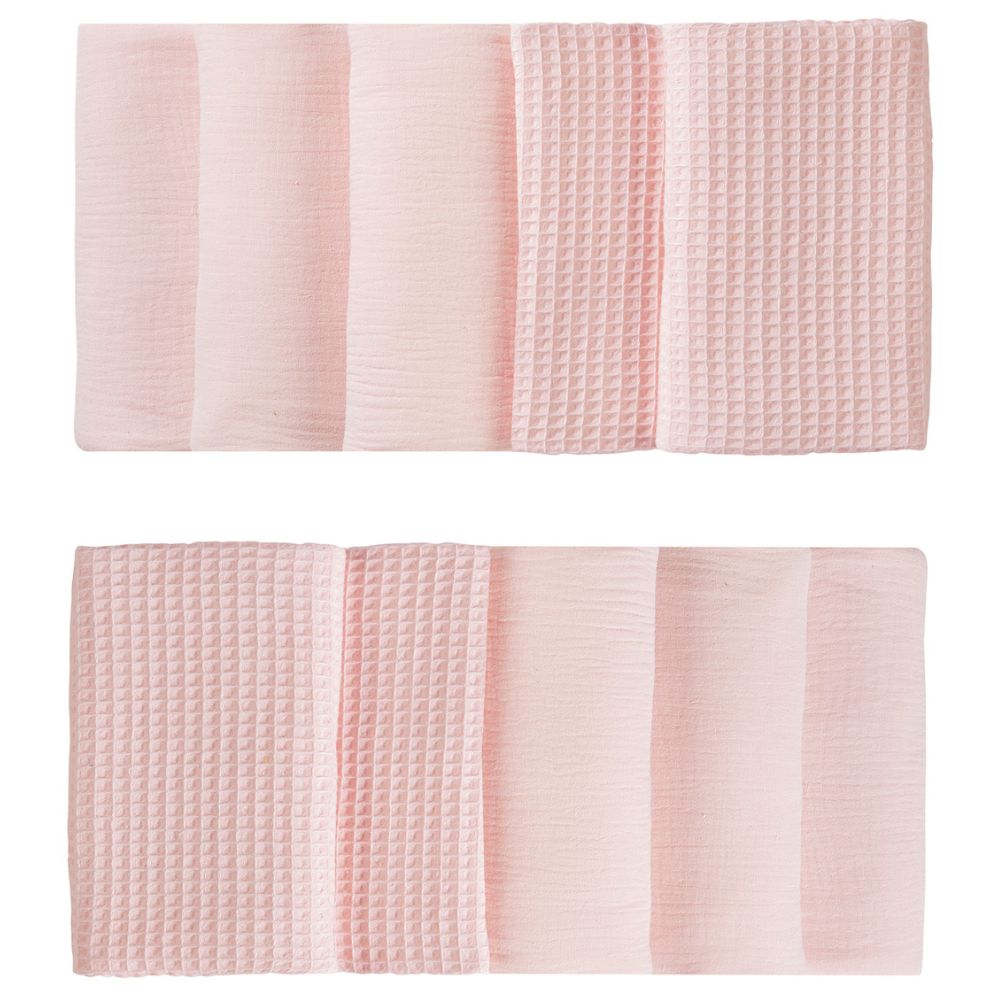 BB&Co - Peignoir bébé bambou et gaze de coton rose blush par BB&Co