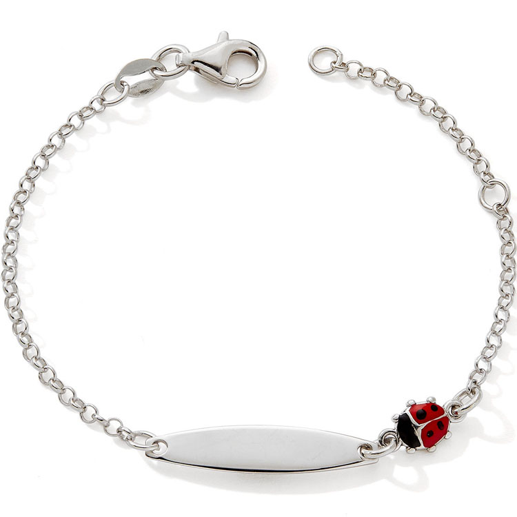 Gourmette Coccinelle argent Baby bijoux