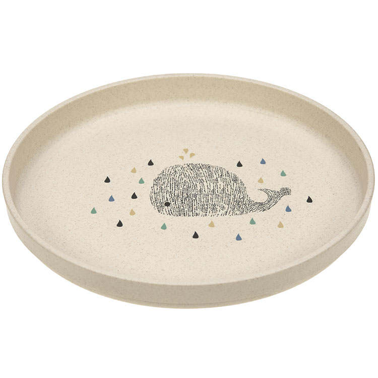 ASSIETTE PLATEAU SILICONE BALEINE BLEU - LILO BEBE NC