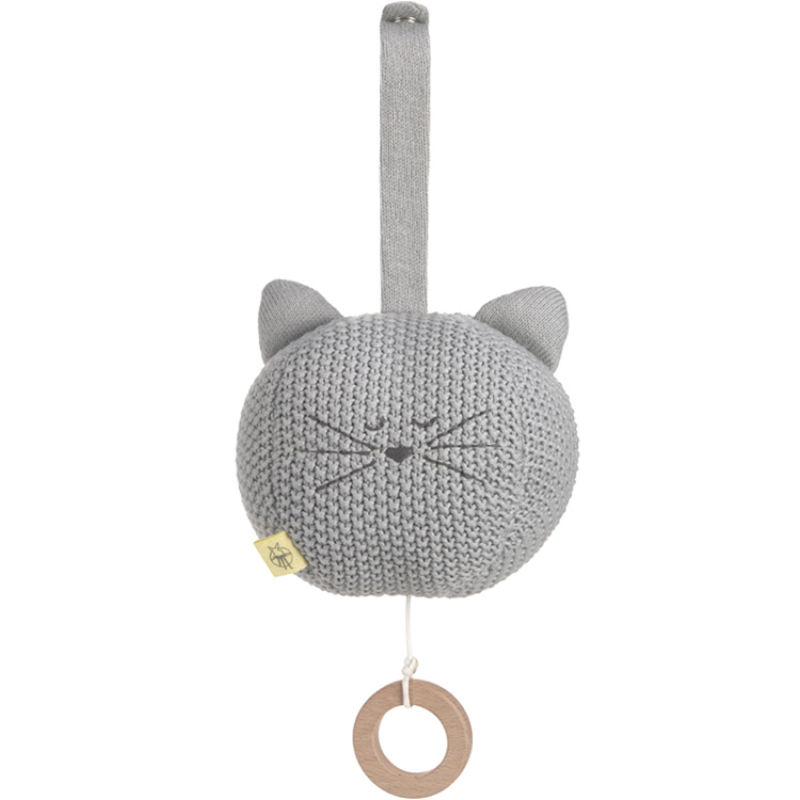 Peluche musicale à suspendre tricotée Little Chums chat (Lässig) - Image 2