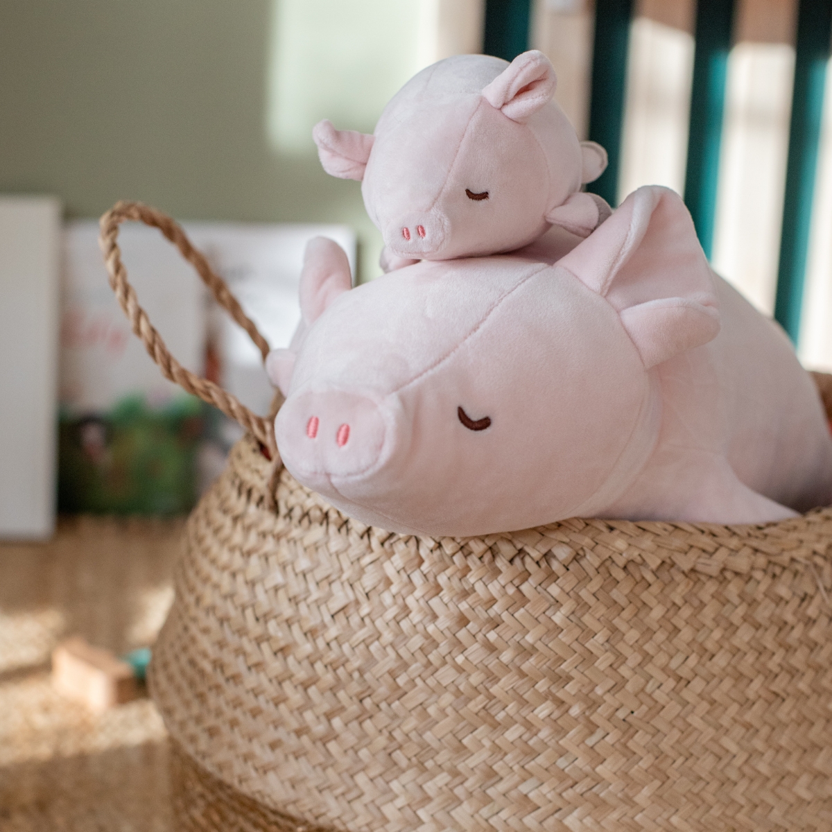 Nemu Nemu Peluche Pinkie Le Cochon – Coussin Câlin 11 Cm, Ultra Moelleux, Effet Relaxant, Lavable 30° – Taille S – Cadeau