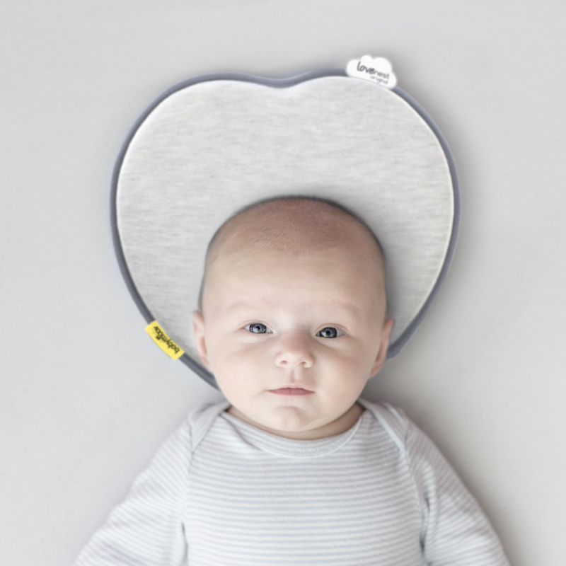 Coussin cale-tête Lovenest Original gris chiné (smokey) (Babymoov) - Couverture