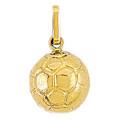 Pendentif Ballon De Football En Or 14 Carats (585/1000) - 1,17 Grammes - Occasion
