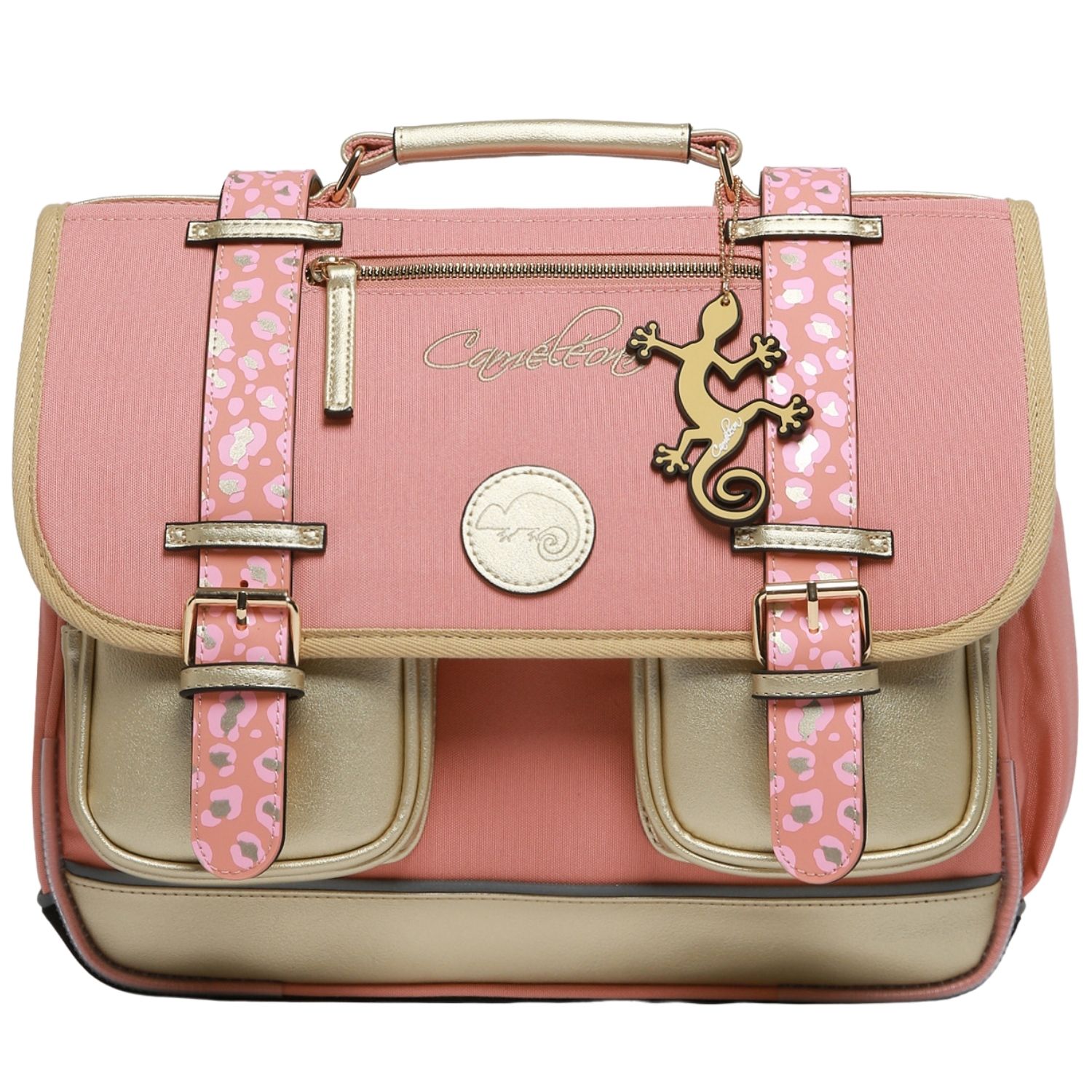 Cartable A4 maternelle Pink Gold Leopard (35 cm)