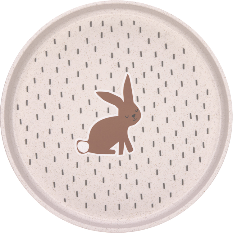 Assiette plate Little Forest Lapin rose (Lassig) - Couverture