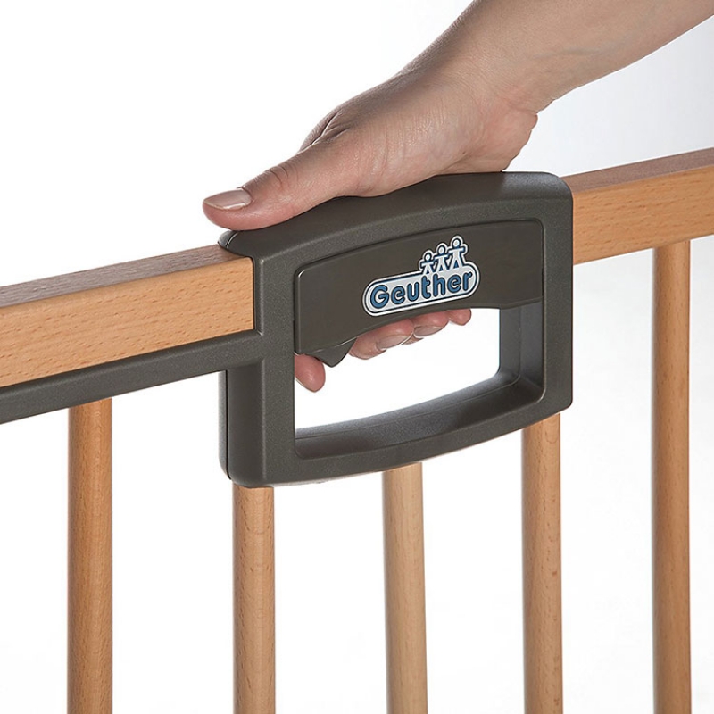 Barrière Easy Lock Wood Plus avec adaptateur escalier (84 à 92 cm) (Geuther) - Image 2