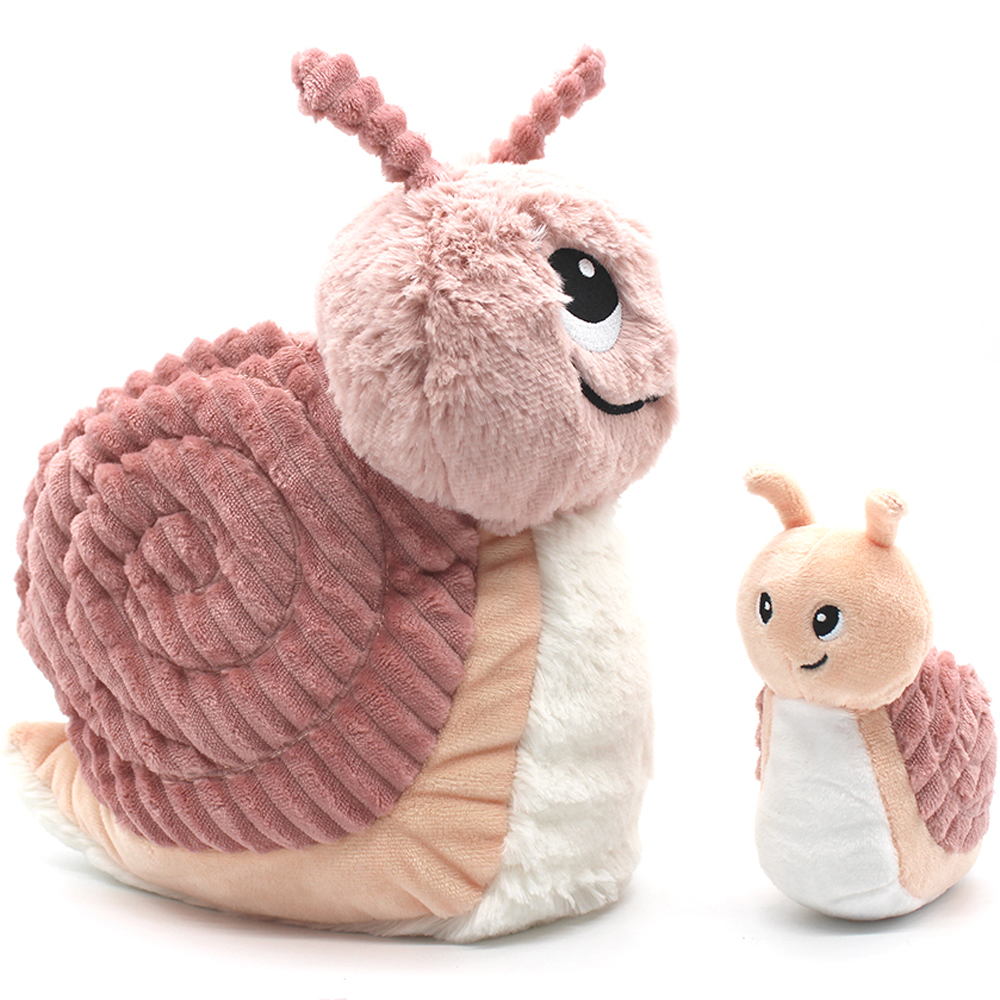 Peluche Speedou l'escargot maman et bébé rose (25 cm)