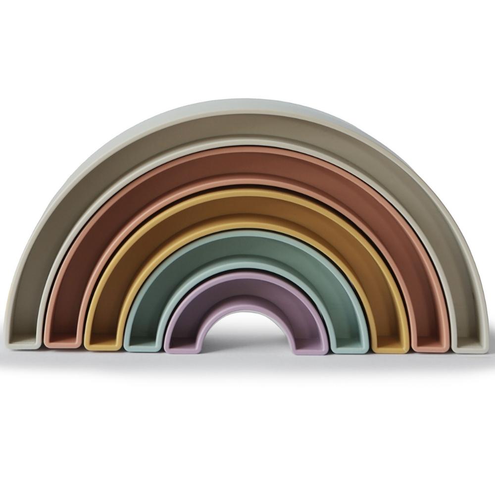 Jouet à empiler Arc-en-ciel Tropical - Mushie