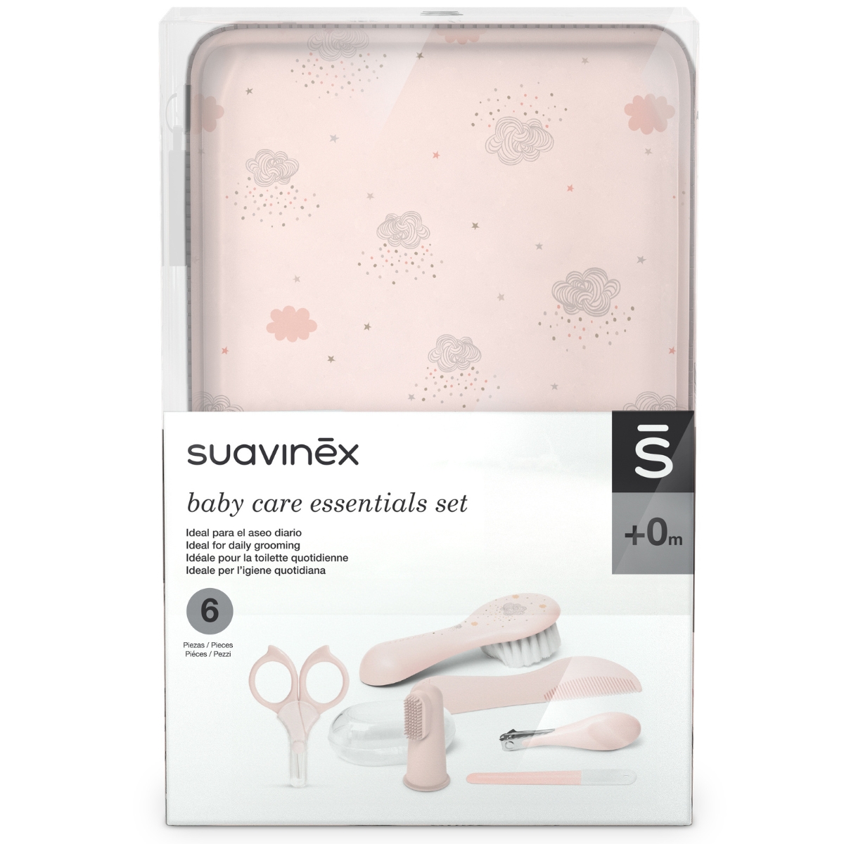 Suavinex, Trousse Soin Bébé, Enfant Et Nouveau-Né, En Tissu, Robuste, Fermeture Rabat Avec Aimant, Imperméable, Organisateur, Pour Des Accessoires Toilette, Pratique, Facile à Nettoyer, Gris