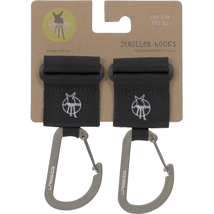 Attaches poussette pour sac à langer avec mousqueton Casual noir (Lassig) - Couverture
