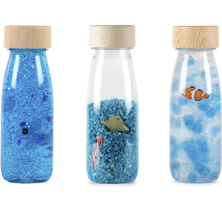 Pack de 3 bouteilles sensorielles Serenity PETIT BOUM - So Montessori
