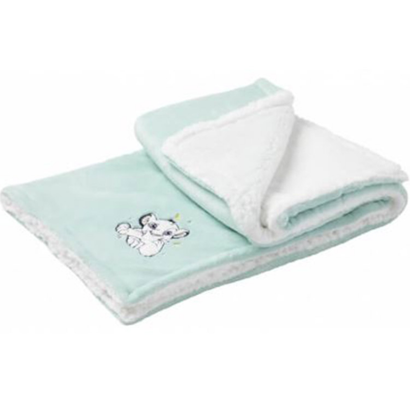 Couverture Polaire Bebe Simba Vert D Eau 75 X 100 Cm