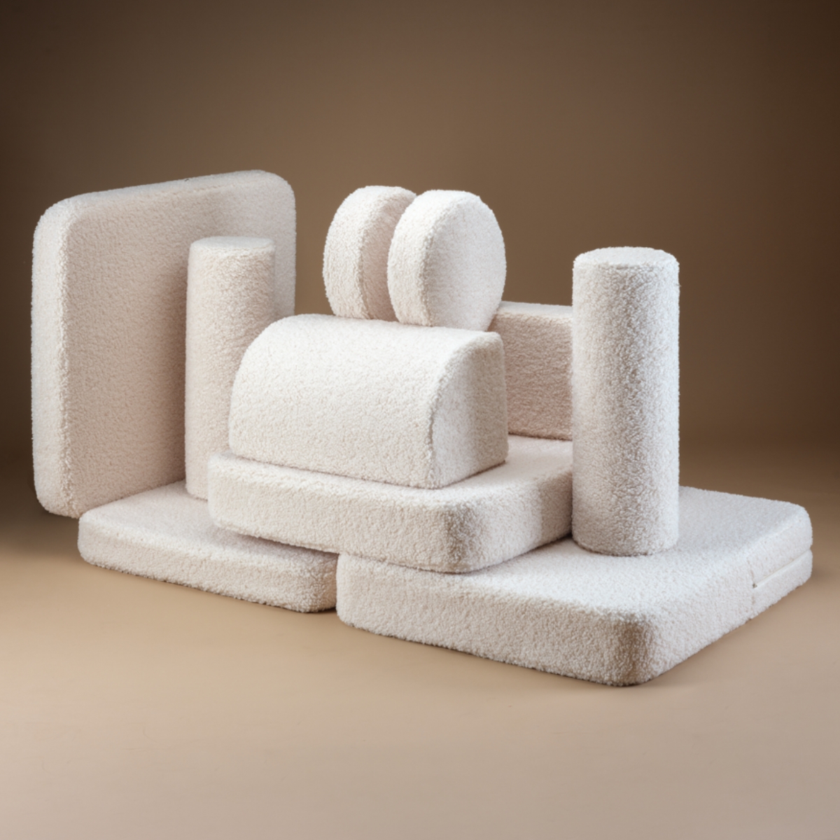 Canapé modulable Settee Cream White molletonné - Wigiwama