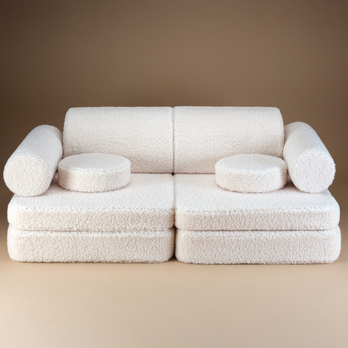 Canapé modulable Settee Cream White molletonné - Wigiwama