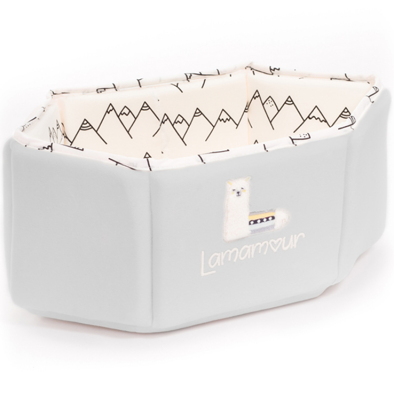 Panier De Toilette Gris Lamamour 31 X 13 Cm Nougatine