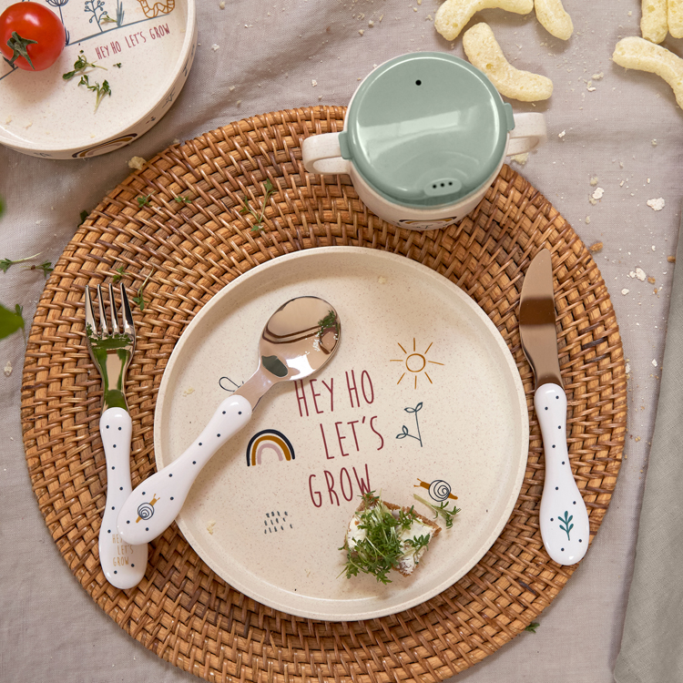 Assiette Hey ho let's grow vert Garden Explorer (Lassig) - Couverture