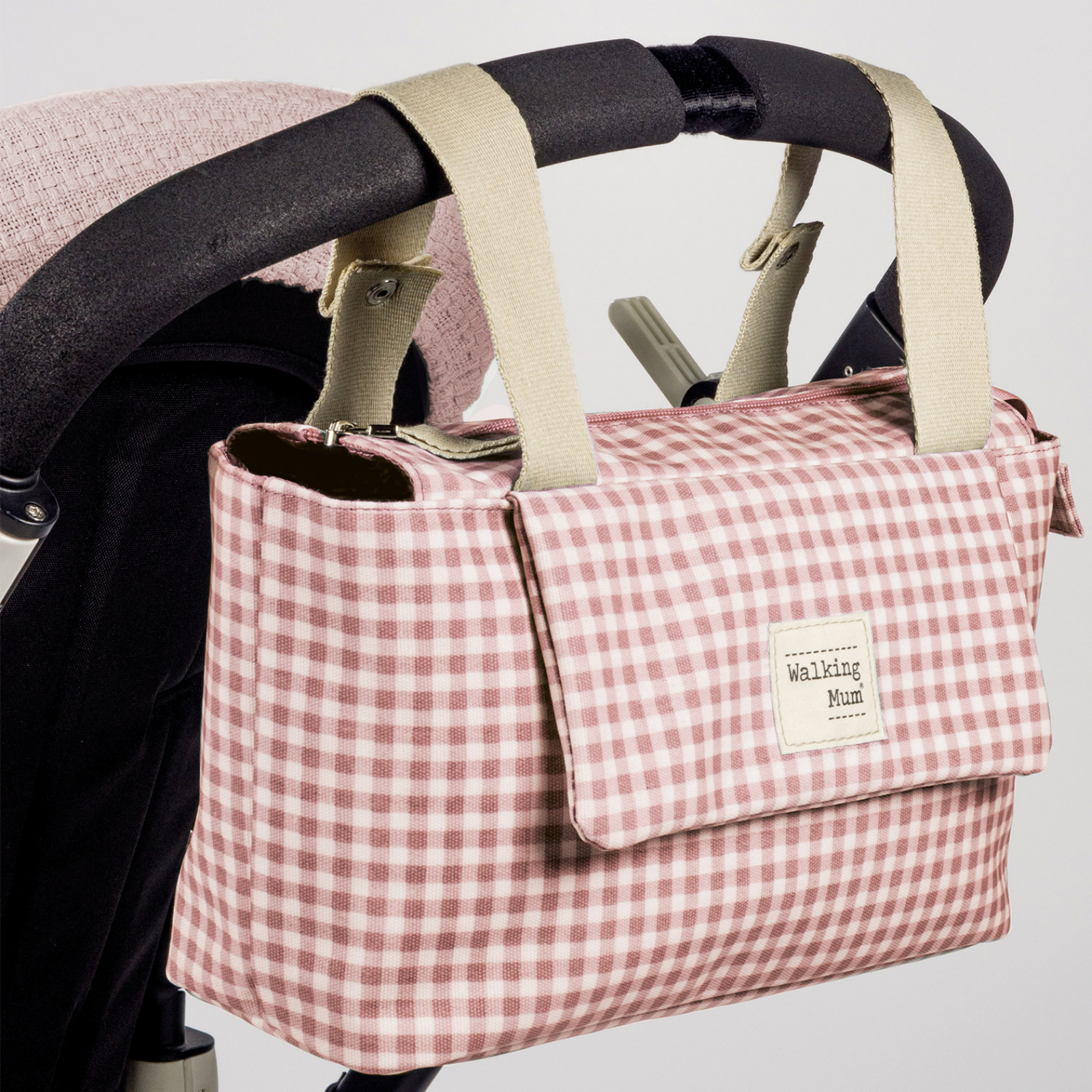Sac à poussette I love vichy rose (Walking Mum) - Couverture