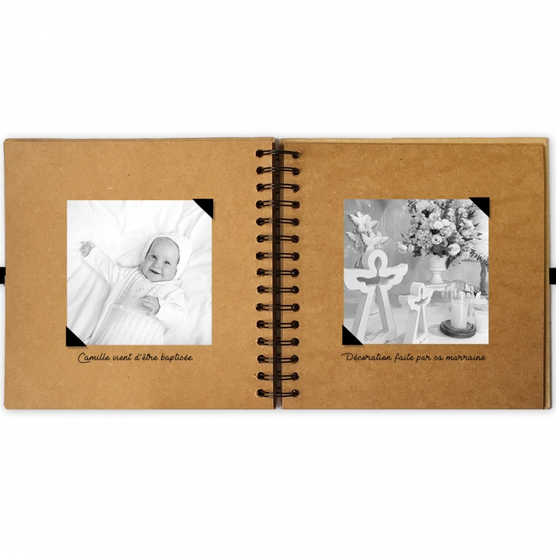 Album photo traditionnel Cadeau Enfant personnalisé Terracotta Lin – Les  griottes