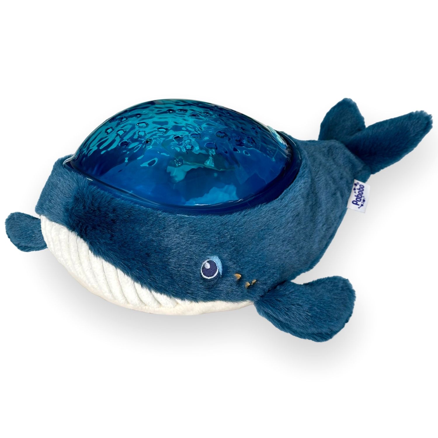 Veilleuse Bébé Pabobo Aqua Dream - Projecteur Aquatique Avec Musique - Peluche Baleine Bleue - Autonomie 25min