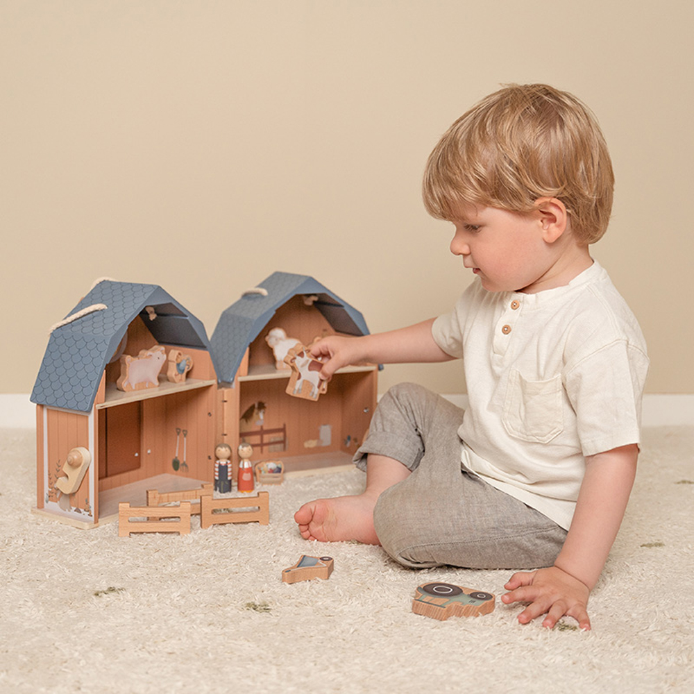 Garage en bois + figurines : Little Dutch - Berceau Magique