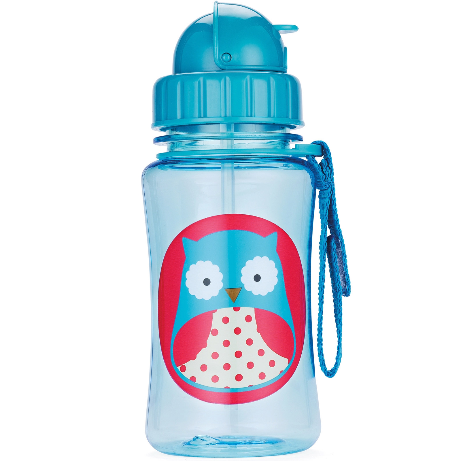 Gourde A Paille Zoo Hibou Bleu 350 Ml Skip Hop