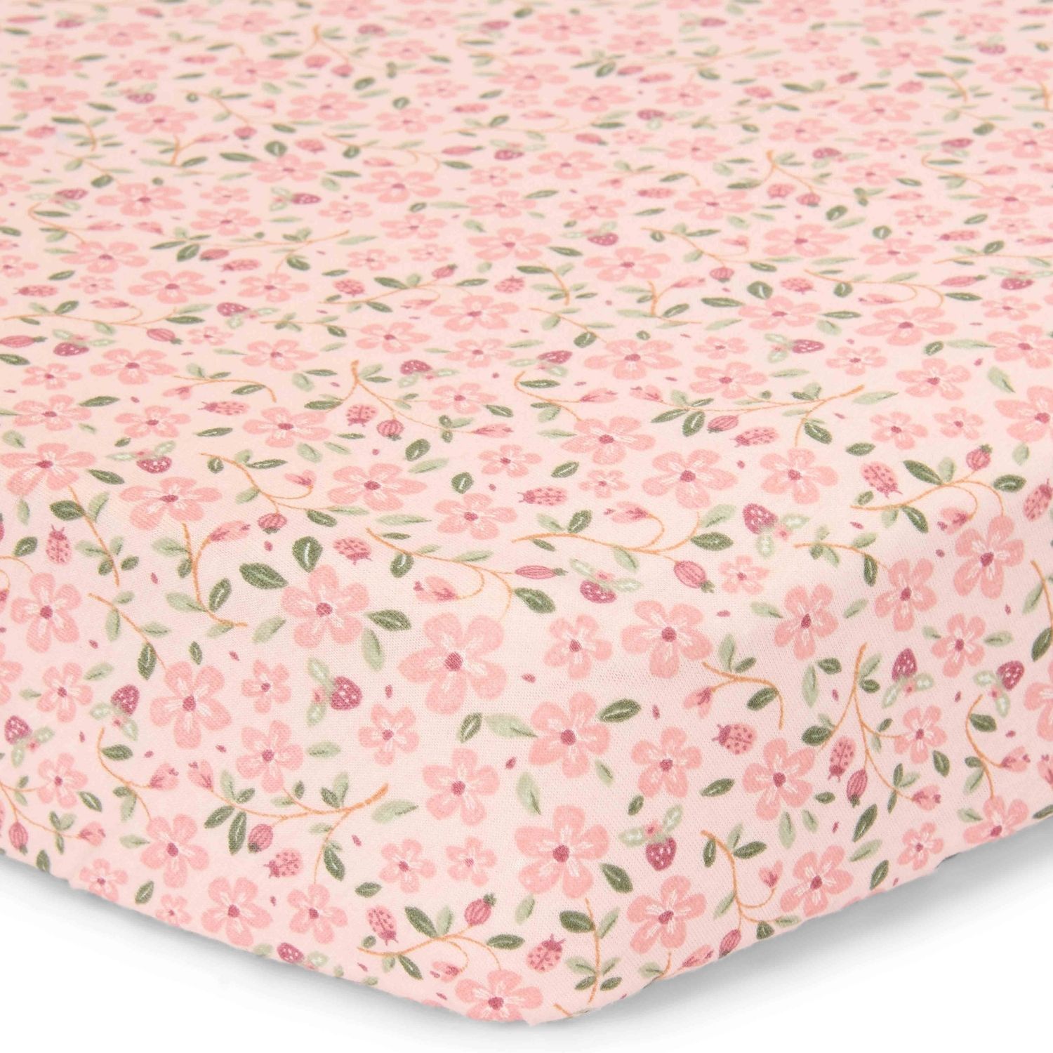 Drap-housse Imprimé Flowers Pour Lit Bébé 60x120 Cm - Coton, Extensible, Label Oeko-Tex - Marque Mon P'tit Dodo - 6