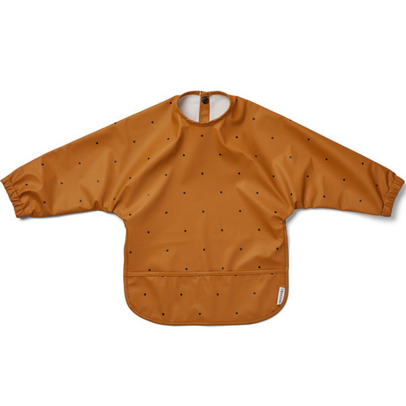 Bavoir A Manches Merle Classic Dot Mustard Liewood