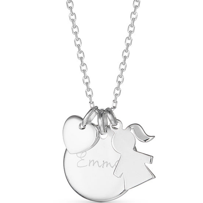 Collier Kate personnalisable enfant (argent 925°)