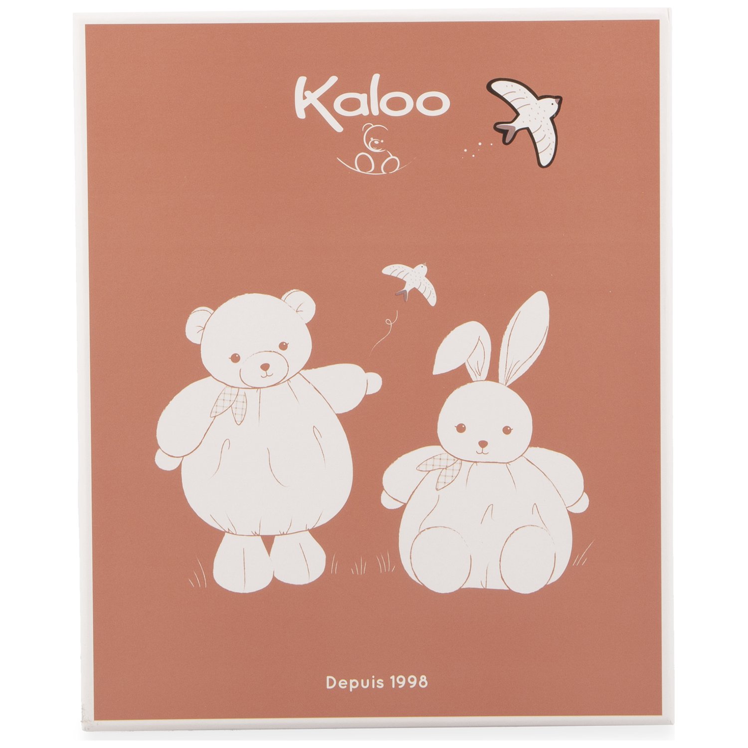 Kaloo Lapin Doudou Bordeaux 24 Cm – Peluche Toute Douce Avec Attache Tétine – Cadeau Naissance