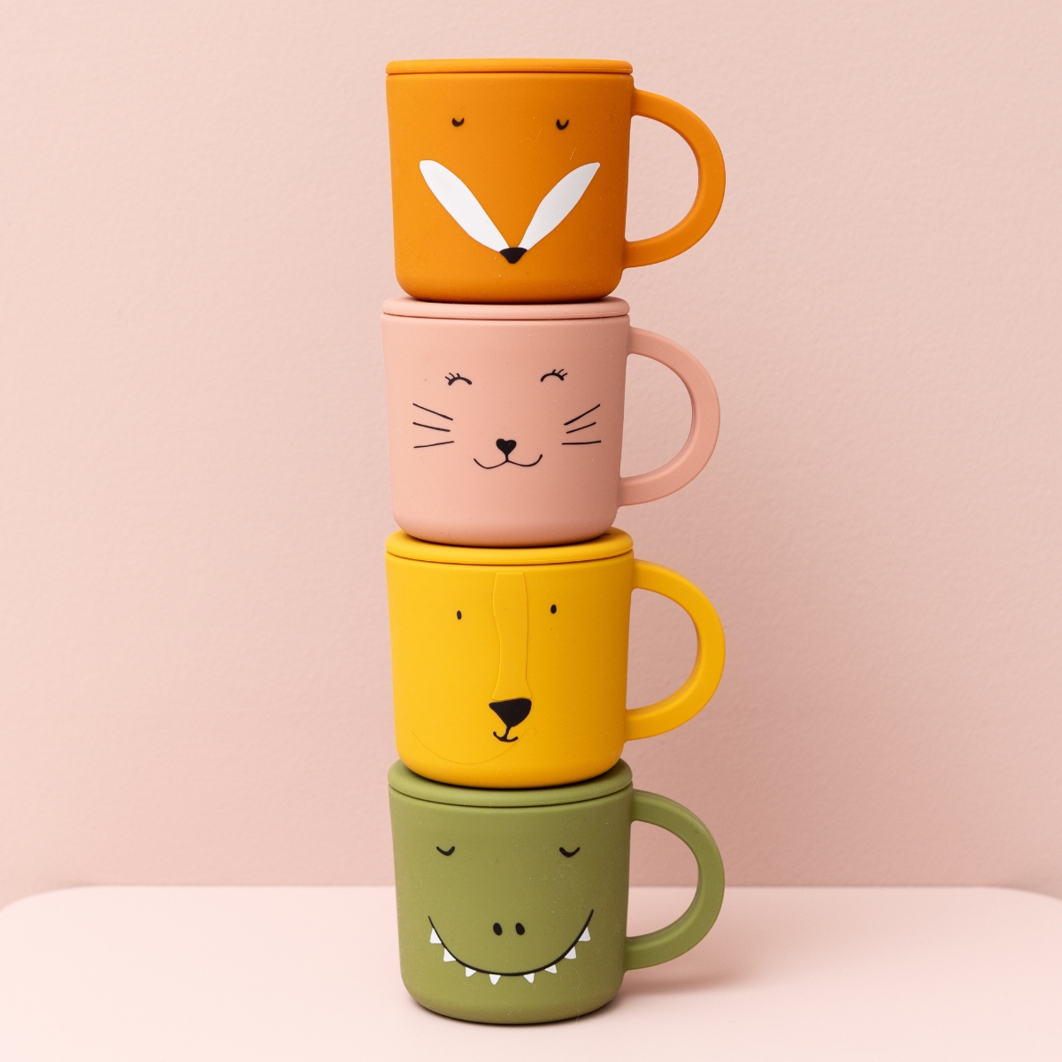 Trixie Pot à Goûter Silicone Mr. Fox Orange – Couvercle Anti-Fuite, 100 % Alimentaire, Idéal Pour Enfant En Déplacement